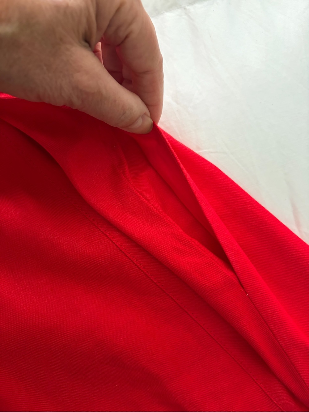 Banana Republic Red Square-Neck Tie-Waist Midi Dress - Picture 7 of 10